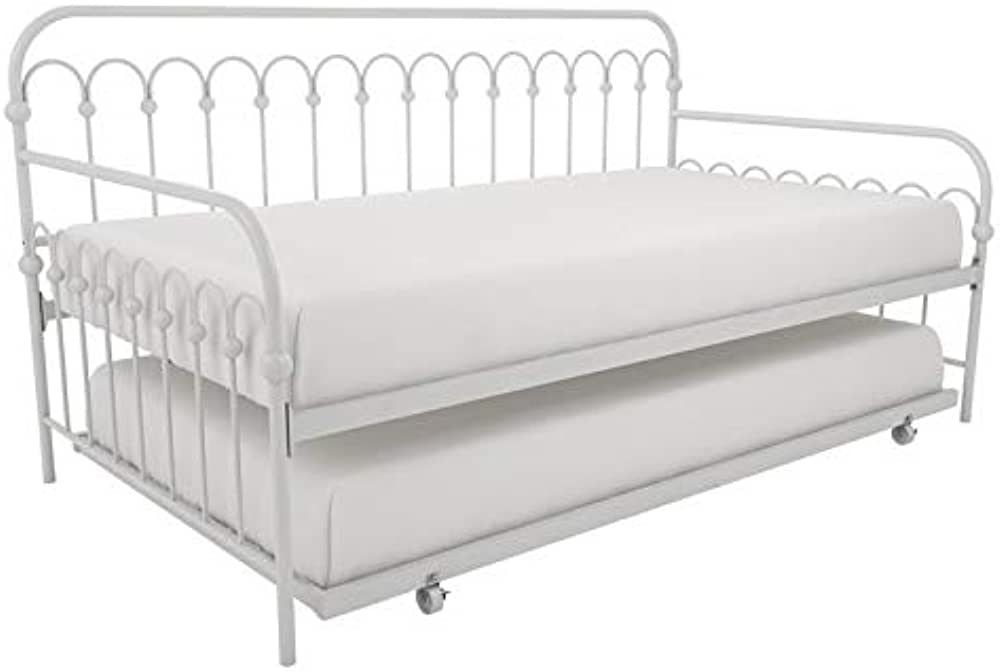 Novogratz Bright Pop Twin Metal Daybed and Trundle, Stylish & Multifunctional, Built-in Casters, ... | Amazon (US)