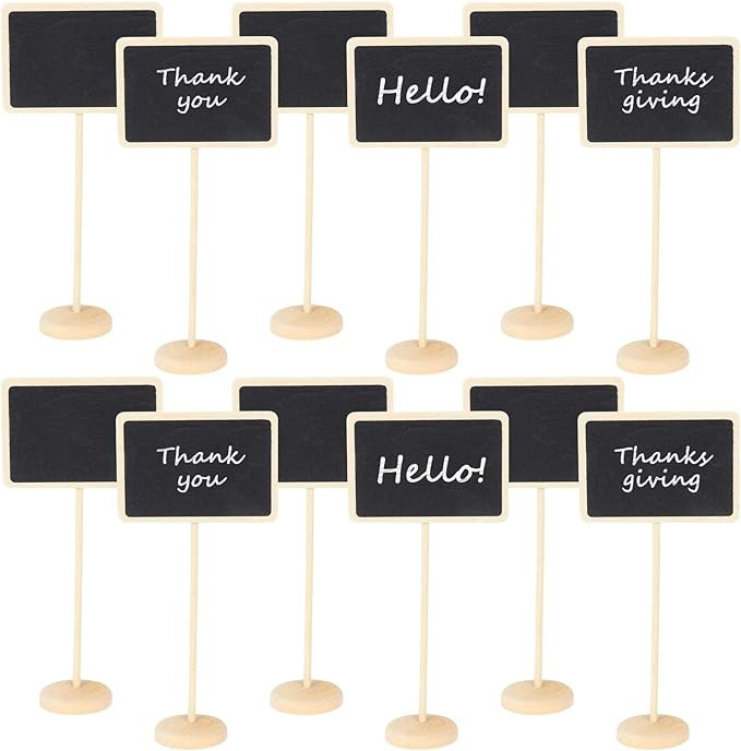 Chalkboard Labels Mini Chalkboards Signs, 12 Pack Small Chalkboards Blackboard with Easel Stand f... | Amazon (US)