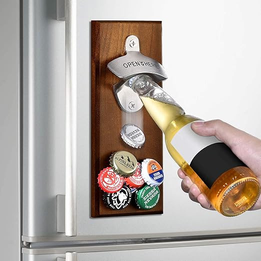 Gifts for Men Dad, Wall Mounted Magnetic Bottle Opener, Unique Beer Valentines Day Gift Ideas for... | Amazon (US)