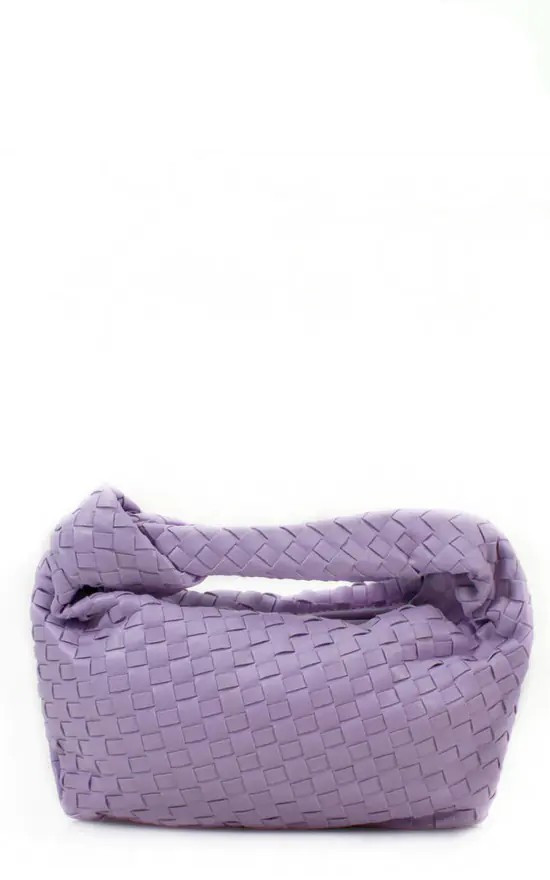 Lilac Woven Pouch Grab Bag | Hello Handbag | SilkFred | SilkFred