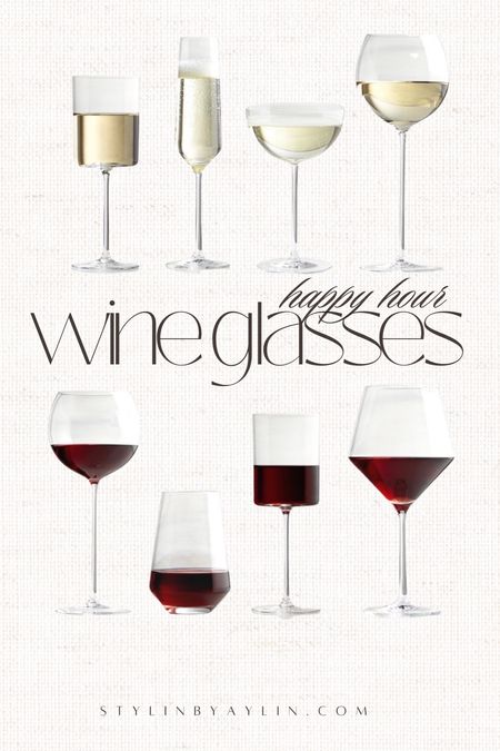 Happy hour wine glasses, red wine, white wine #StylinbyAylin #Aylin 

#LTKfindsunder100 #LTKstyletip