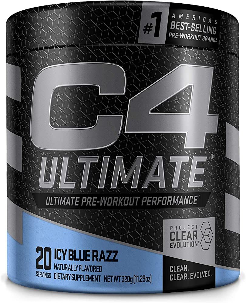 Cellucor C4 Ultimate Pre Workout Powder ICY Blue Razz - Sugar Free Preworkout Energy Supplement f... | Amazon (US)