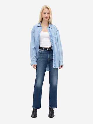 High Rise '90s Straight Crop Jeans | Gap (US)