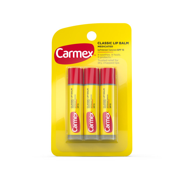 Carmex Medicated Lip Balm Sticks, Lip Moisturizer for Dry, Chapped Lips - 0.15 oz | Instacart