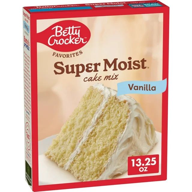 Betty Crocker Favorites Super Moist Vanilla Flavored Cake Mix, 13.25 oz | Walmart (US)