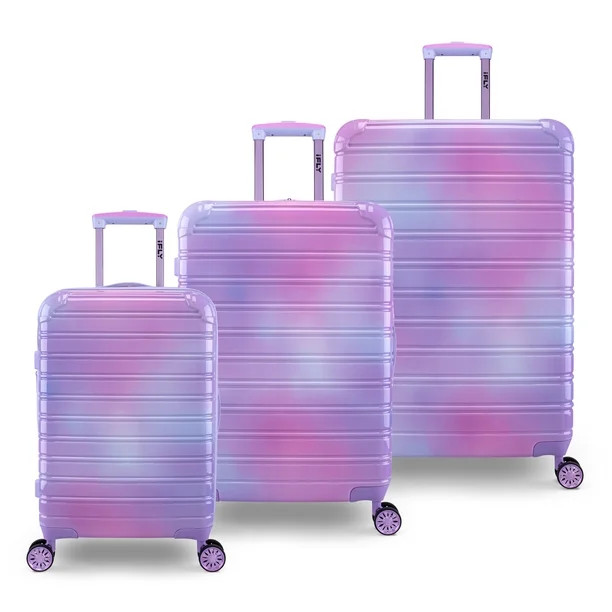 iFLY Fibertech 3 Piece Hardside Expandable Luggage Set, Pastel Sky | Walmart (US)