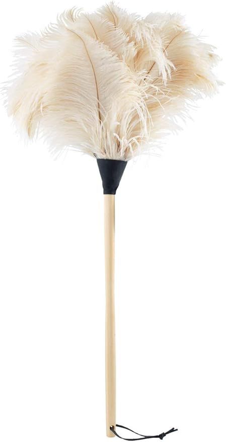 Redecker Ostrich Feather Duster with Varnished Wooden Handle, 31-1/2-Inches, Light | Amazon (US)