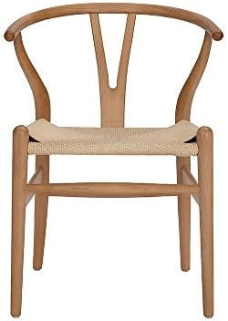 Tomile Wishbone Chair Y Chair Solid Wood Dining Chairs Rattan Armchair Natural (Beech-Natural Woo... | Amazon (US)