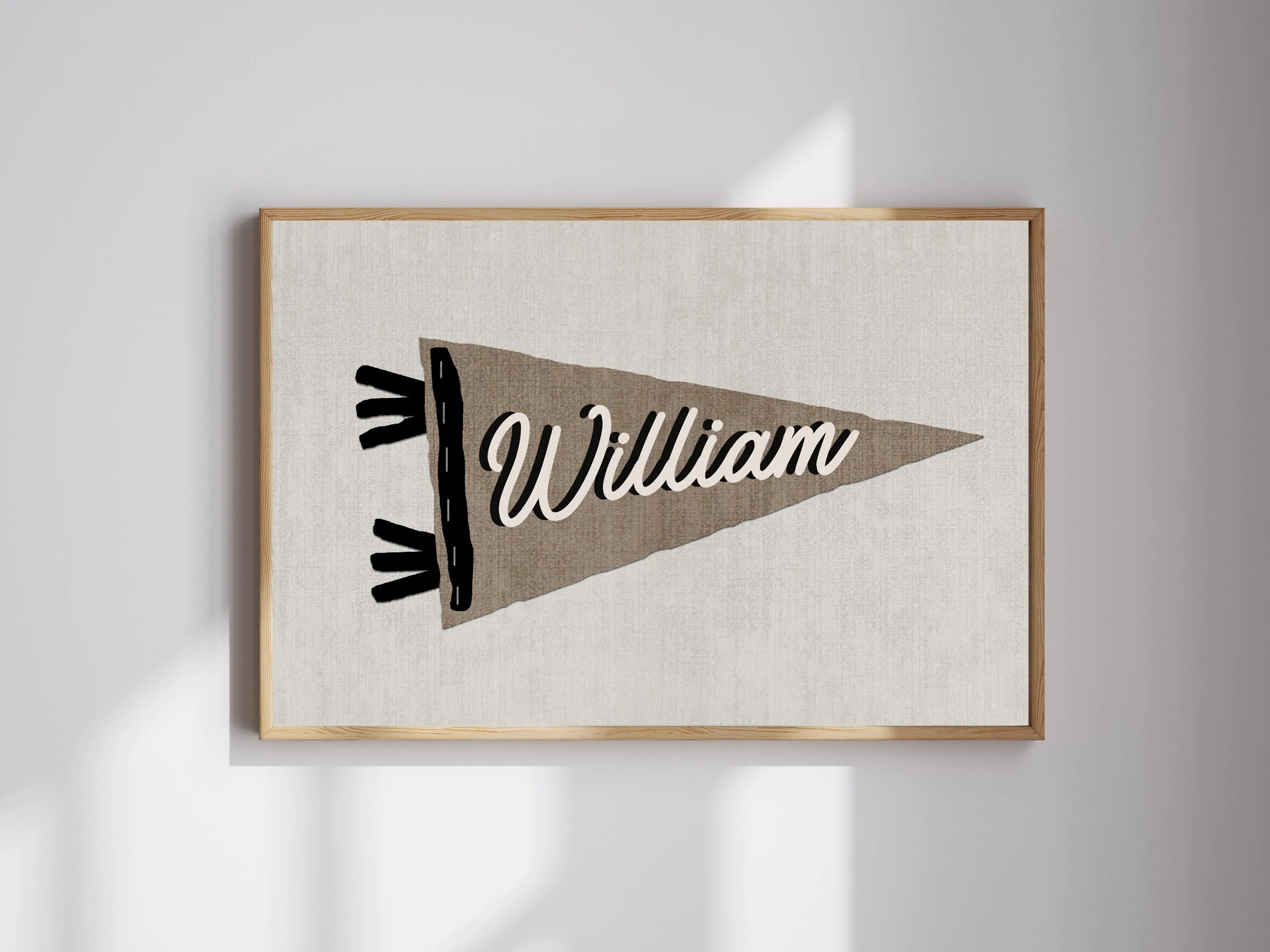 Personalized Name Pennant Flag: Vintage Nursery Decor (Digital Download) | Etsy (Global)
