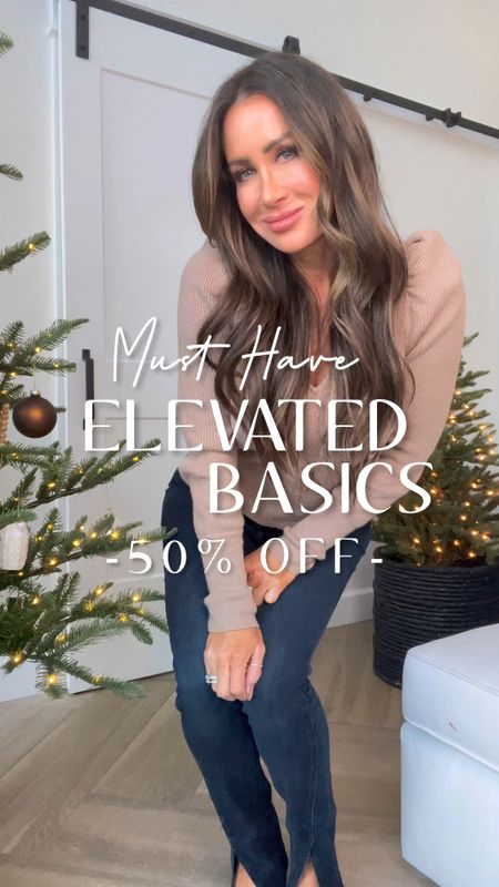 All 50% off.. the best jeans with two elevated basic cozy sweaters and my fav luxurious coat (so in love I bought it twice) all are on sale 50% off! 
Sz small in coats and sweaters and sz 4 in jeans 
Heels and boots sz up 1/2 sz for comfort 

@express #expresspartner #expressyou 

#LTKsalealert #LTKCyberweek #LTKstyletip
