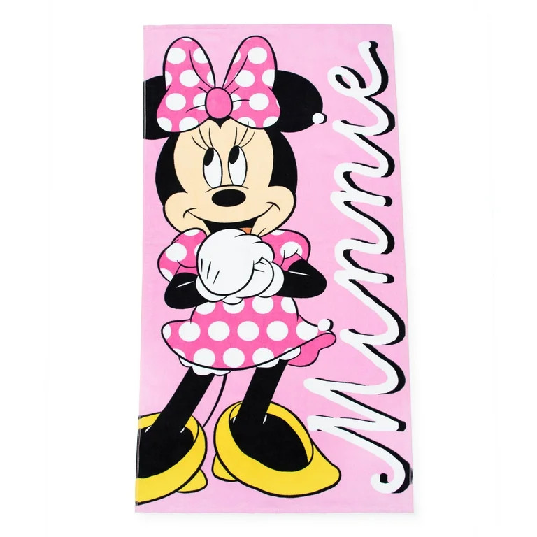 Disney Minnie Cotton Kid's Beach Towel, 28" X 58" - Walmart.com | Walmart (US)
