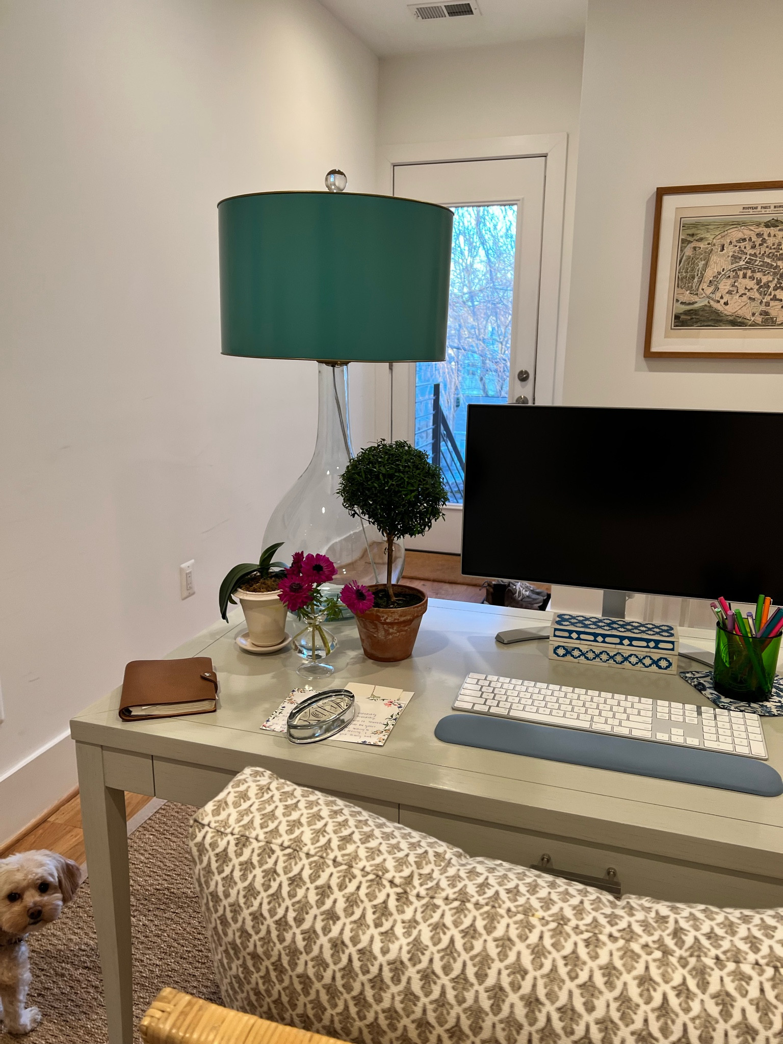 My office setup 🥰 here are links to my desk styling setup! More links on my instagram, not everything was on LTK.

Lamp is from my grandmother.
My desk is from Random Harvest. Available for purchase on their website.
My leather notebook is great- you can snap pads in and out when they are full.
Paperweight is Bernard Maisner.
Cocktail napkin is Bunny Williams Home.
Pillow is a dog bed 🤦🏻‍♀️ that Millie hated.


#LTKstyletip #LTKunder50 #LTKworkwear