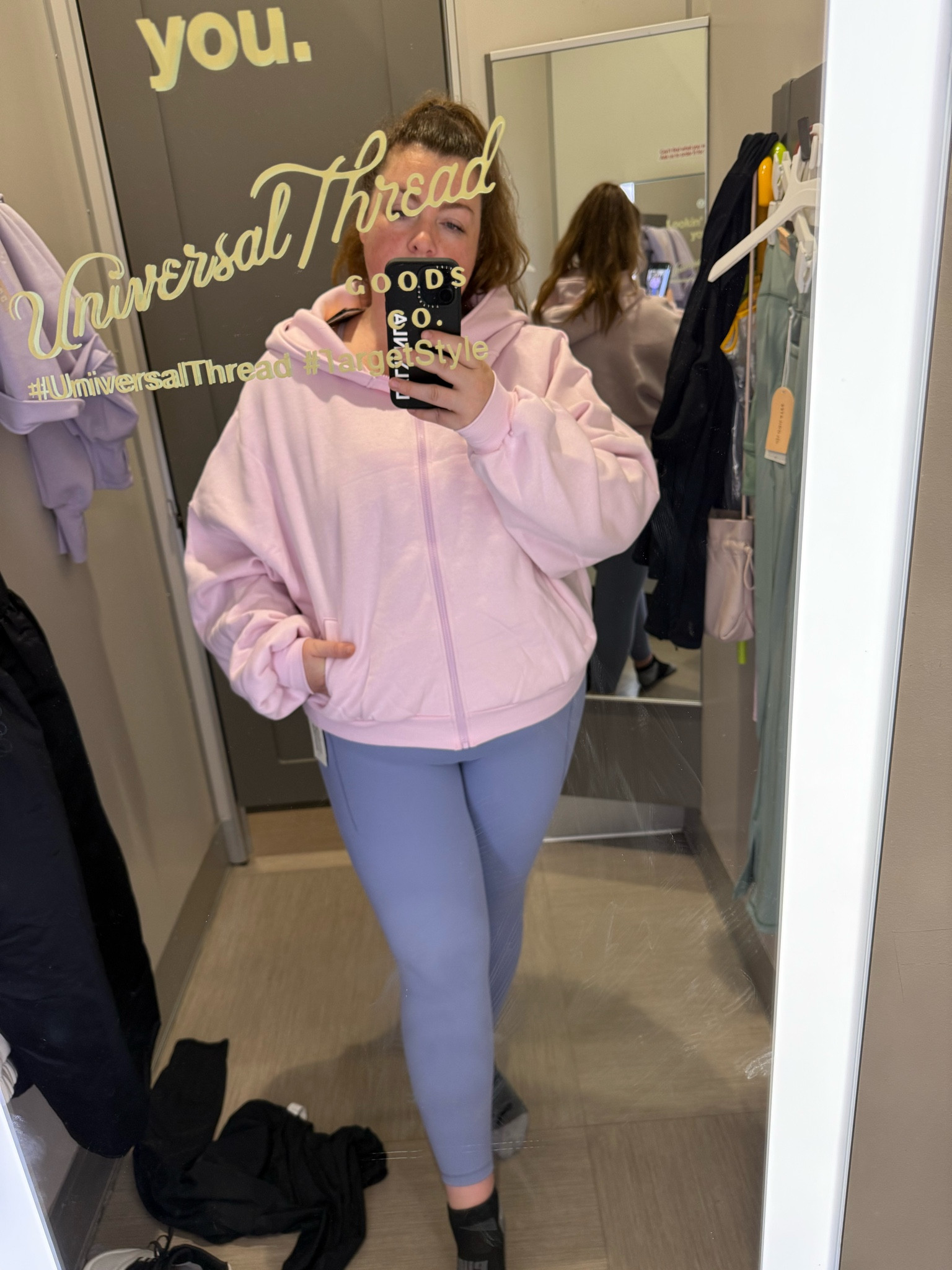 Plus size fitness, blogilates plus size for target, plus size activewear, plus size workout idea. Crossover waist pants for plus size. Wearing size 1x. Sweatshirt is oversized, pants are true to size but I opted down for a smaller size. 

#LTKActive #LTKGiftGuide #LTKPlusSize