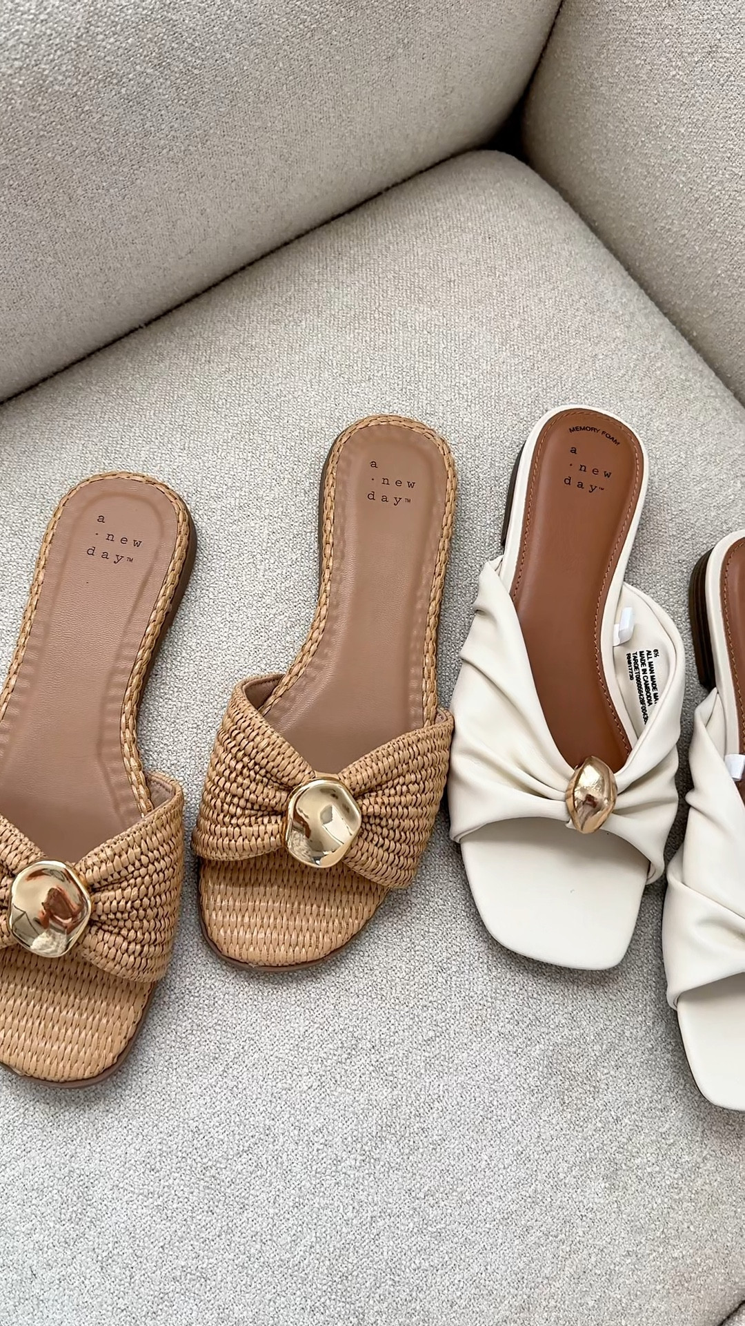 New spring shoes from Target! Summer shoes. Summer sandals. Resort wear. Resort outfit. Spring break outfit. Vacation outfits. Neutral slide sandals. These are TTS for me. 

#LTKSwim #LTKTravel #LTKootd