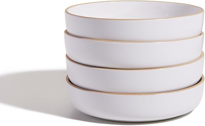 Our Place Dinner Bowls - Set of Four 8.5" Handcrafted Ceramic Pasta Bowls | Deep Plate Bowl Hybri... | Amazon (US)