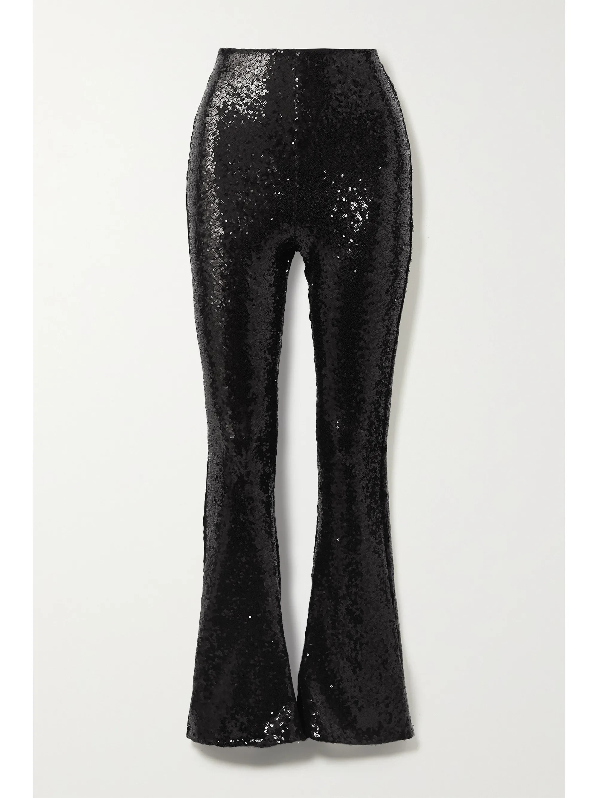 Black Sequined stretch-tulle flared pants | Commando | NET-A-PORTER | NET-A-PORTER (UK & EU)