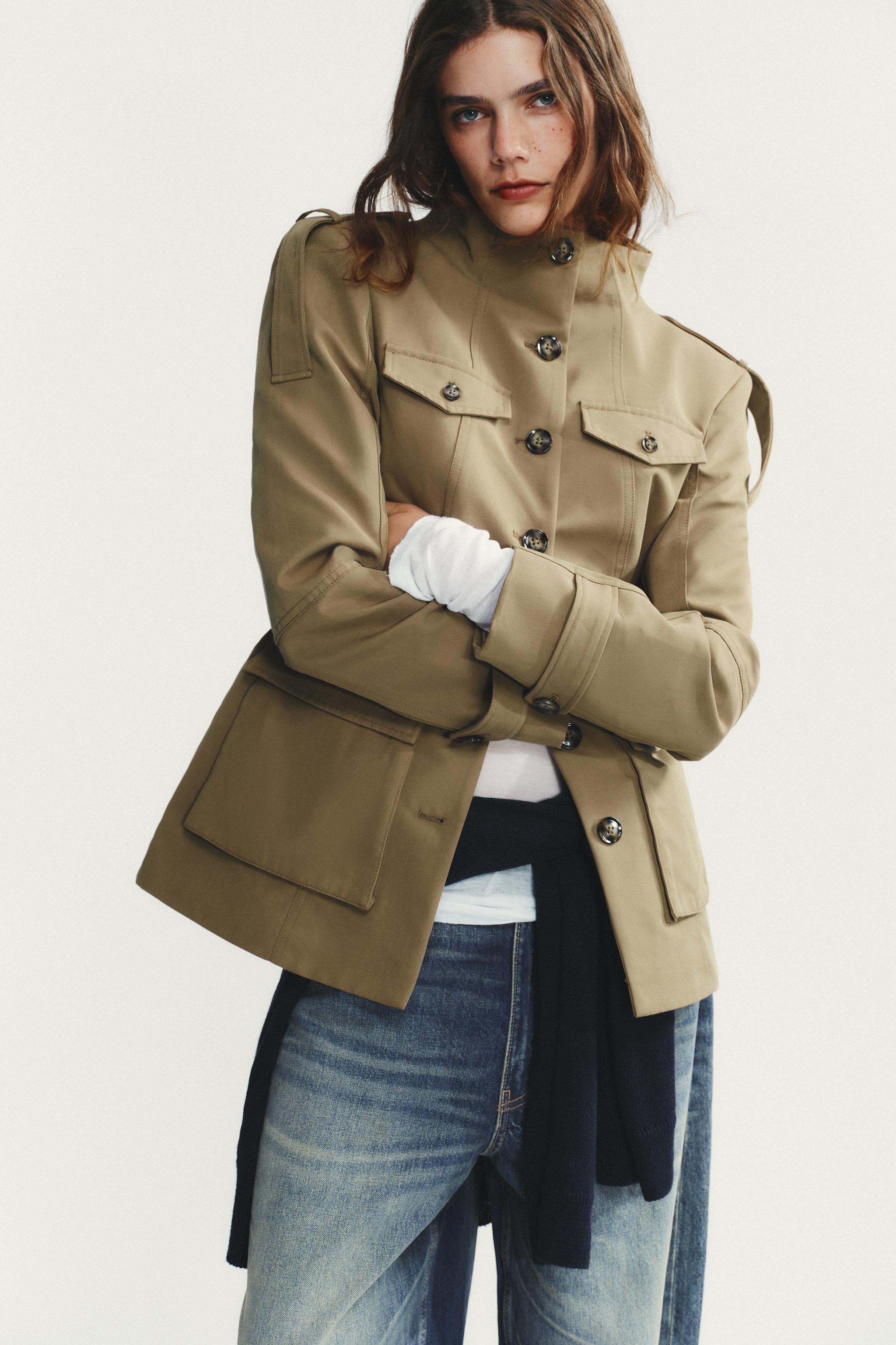 JACKET WITH SHOULDER TABS AND POCKETS | Zara UK