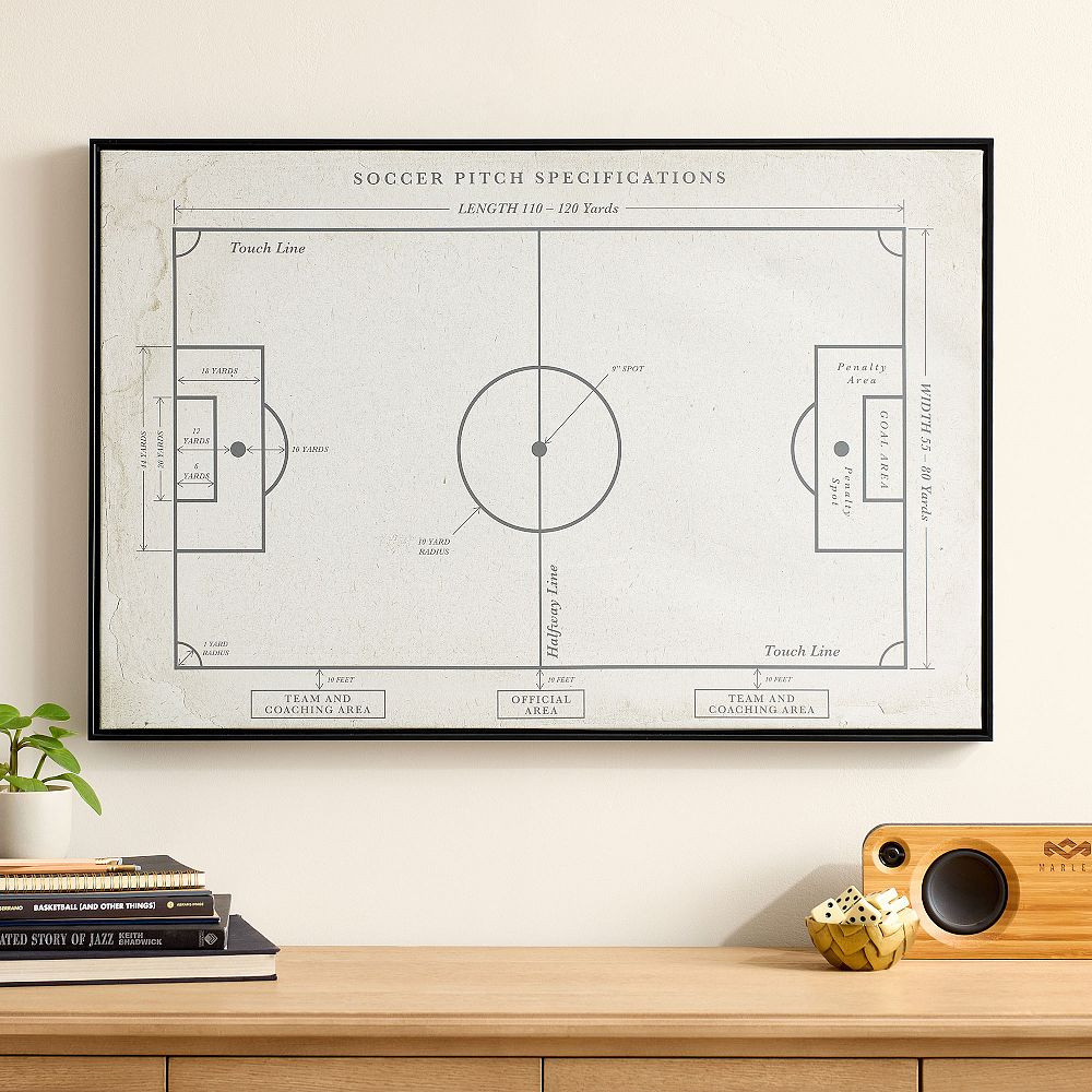 Soccer Vintage Framed Sports Art | Pottery Barn Teen