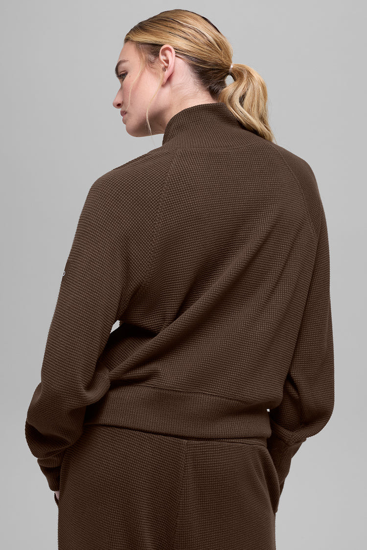 Waffle Weekend Escape Mock Neck Long Sleeve | Alo Yoga (US)