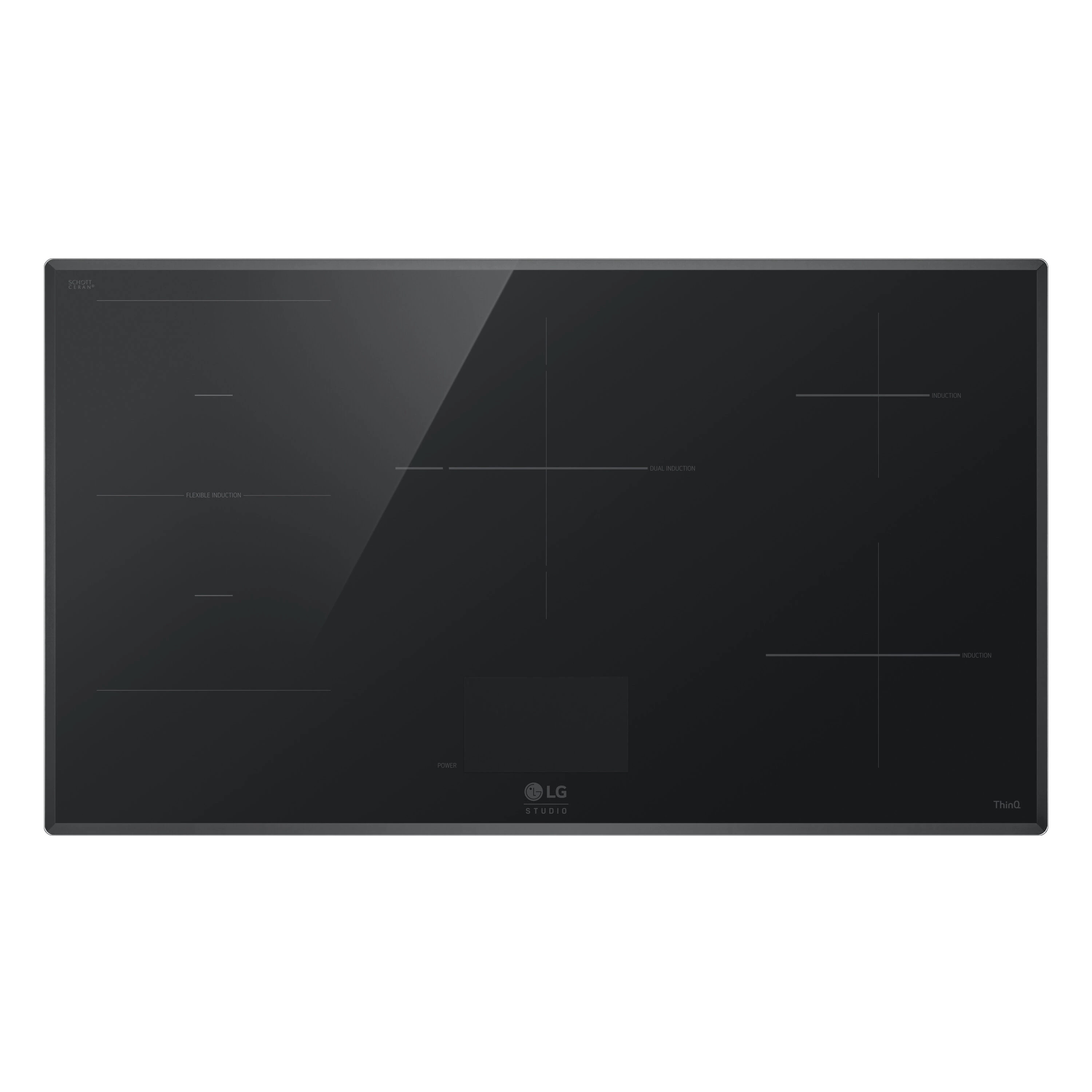 LG STUDIO 36-in 5 burners Black Smart Compatible Induction Cooktop one_size | CBIS3618BE | Lowe's