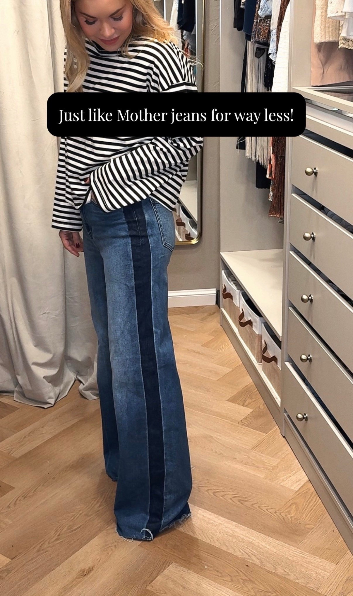 Jeans
Wide leg jeans
Stripe top


#LTKSeasonal #LTKdayinmylife #LTKootd