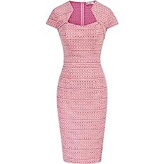 GRACE KARIN Women's Gorgeous Work Pencil Dress Cap Sleeve Sexy Bodycon Dress | Amazon (US)