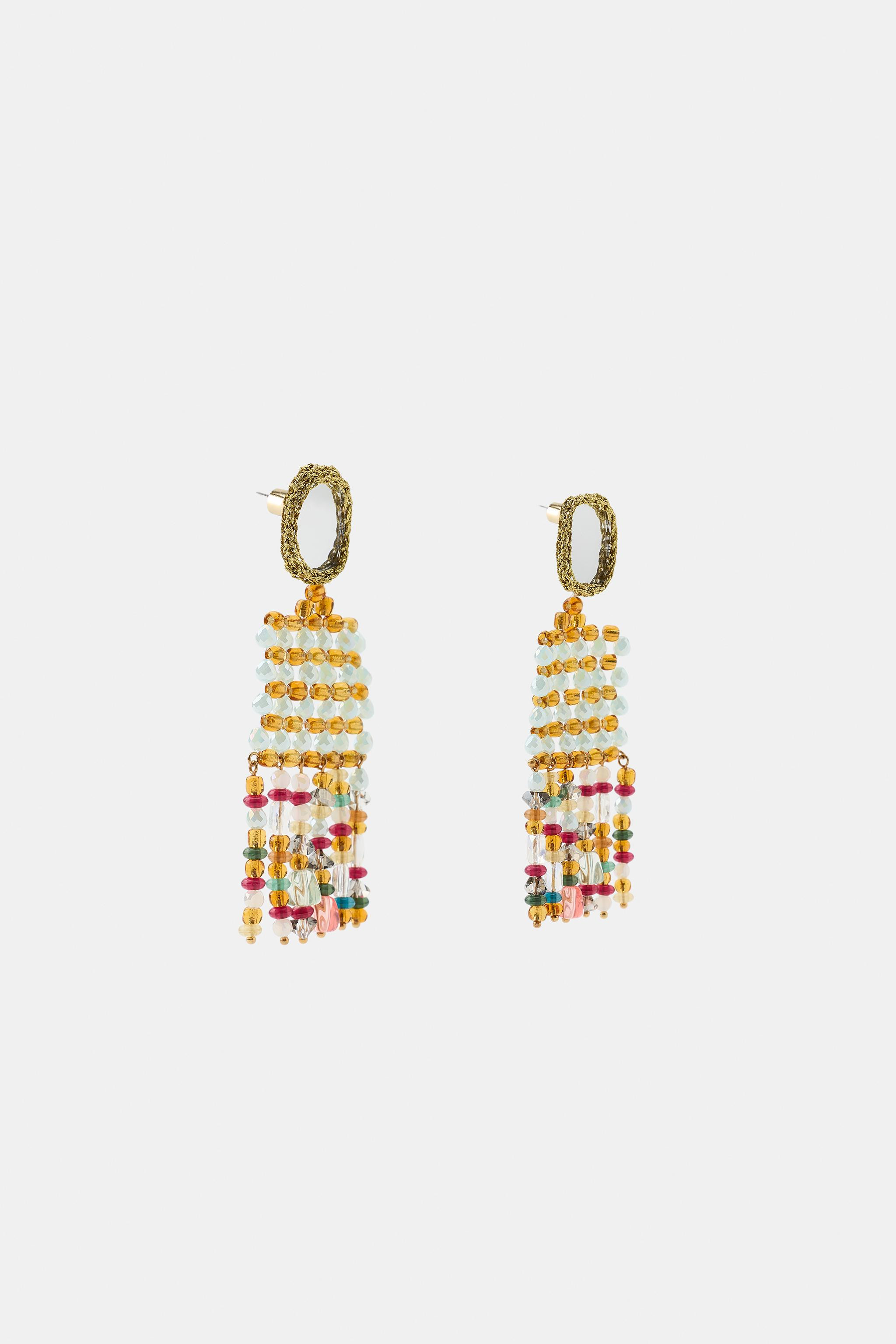 RESIN STONE EARRINGS | Zara UK
