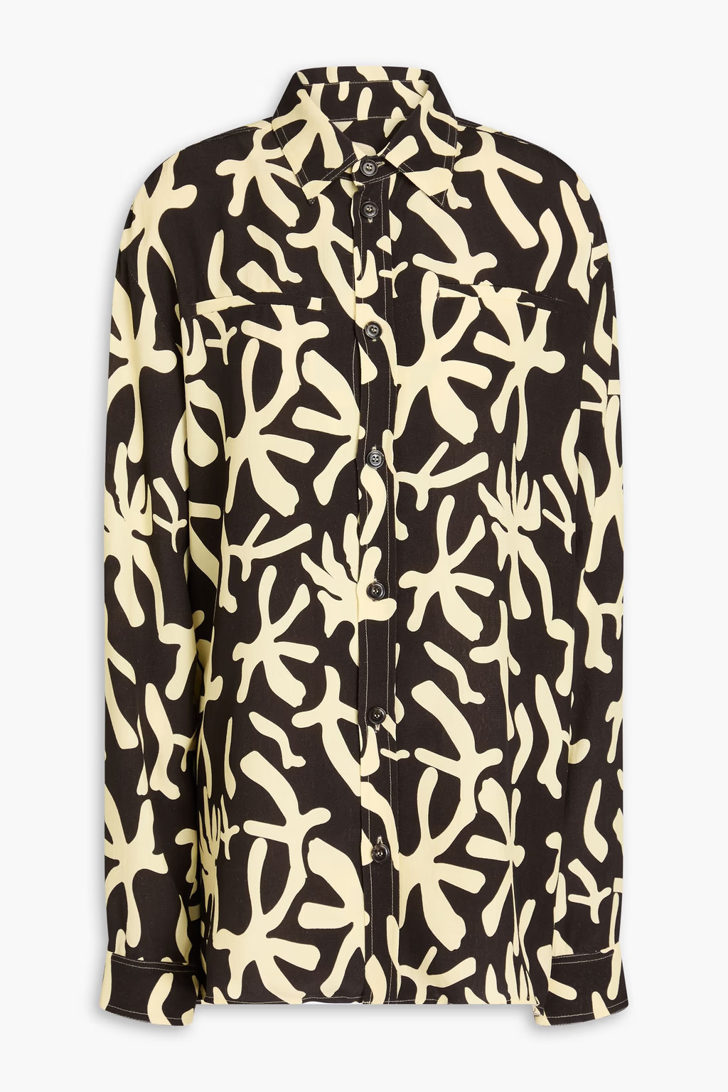 Marije oversized printed crepe shirt | The Outnet (US and CA)
