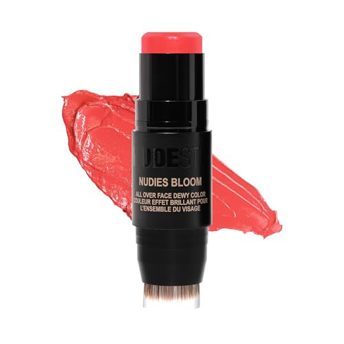 Nudestix Nudies Bloom All Over Dewy Color – 3-in-1 Cream Blush Stick for Cheeks, Eyes & Lips with Built-In Brush | Sheer, Glossy Finish | Vegan, Long-Wear, Multi-Use Makeup (Poppy Girl) | Amazon (US)