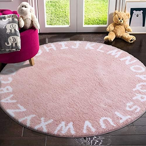 LIVEBOX ABC Kids Play Mat, Alphabet 4ft Round Area Rugs Soft Plush Educational Learning & Game Ba... | Amazon (US)
