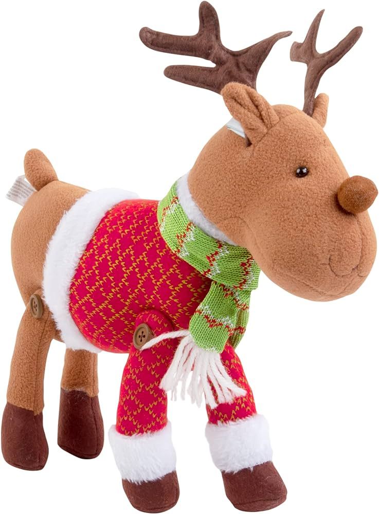 Reindeer Plush 12" Christmas Pet Stuffed Doll - Cute Pet Deer Rudolph Toy with Coat and Scarf, An... | Amazon (US)