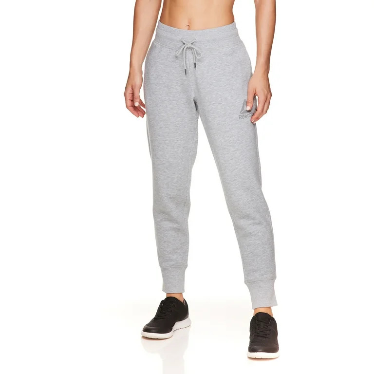 Reebok Womens' Cozy Fleece Jogger Sweatpants with Pockets | Walmart (US)