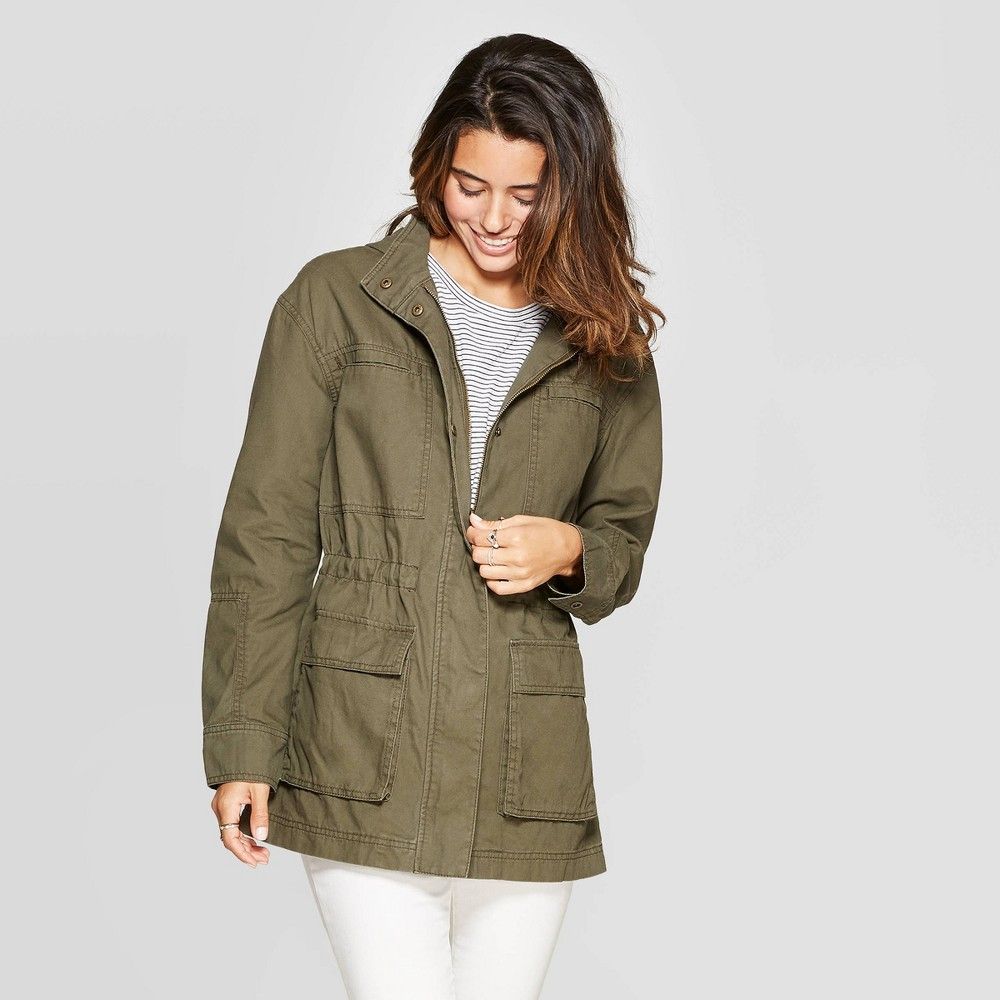 Women's Utility Anorak Jacket - Universal Thread Olive S, Size: Small, Green | Target