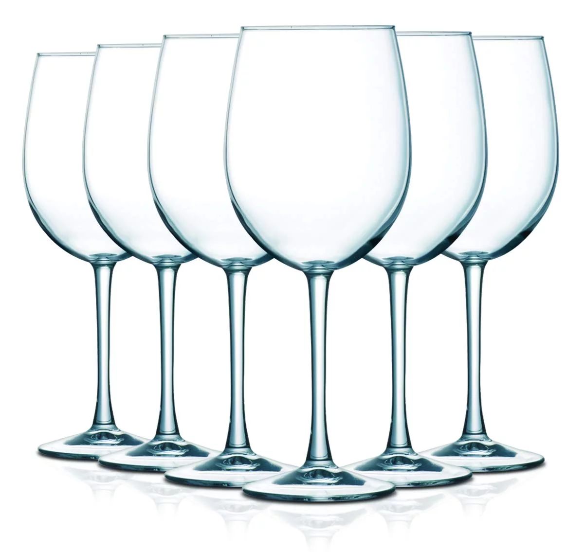 TableTop King 16 oz Wine Glasses, Stemmed Style, Cachet Accent, Clear, Set of 6 | Walmart (US)