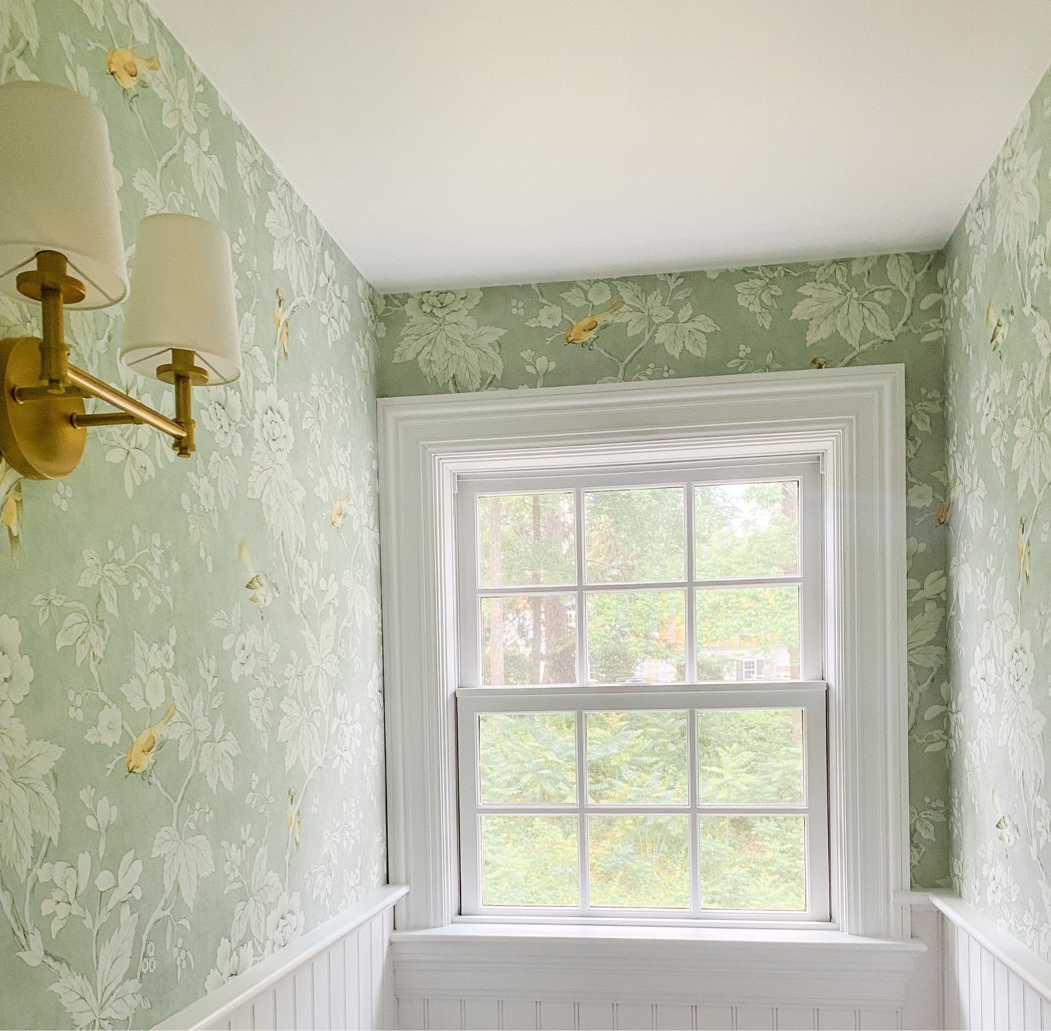 Powder room wallpaper and light 

#LTKFind #LTKhome #LTKsalealert