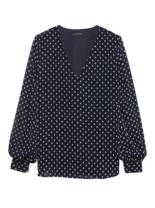 Polka Dot High-Low Top | Banana Republic US
