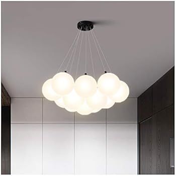 Glass Bubble Ball Chandelier E27 Pendant Lamp LED Pendant Light Creative Children's Room Living D... | Amazon (US)