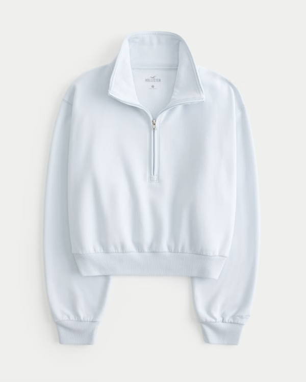 Women's Easy Mini Half-Zip Sweatshirt | Women's Sweatshirts & Sweatpants | HollisterCo.com | Hollister (US)