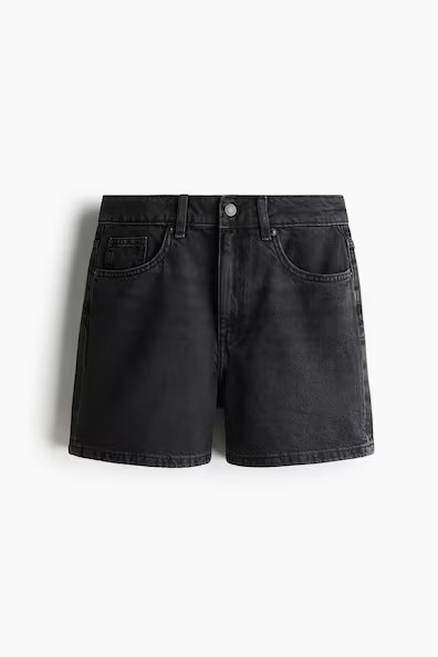 H & M - High Denim Shorts - Black | H&M (US + CA)