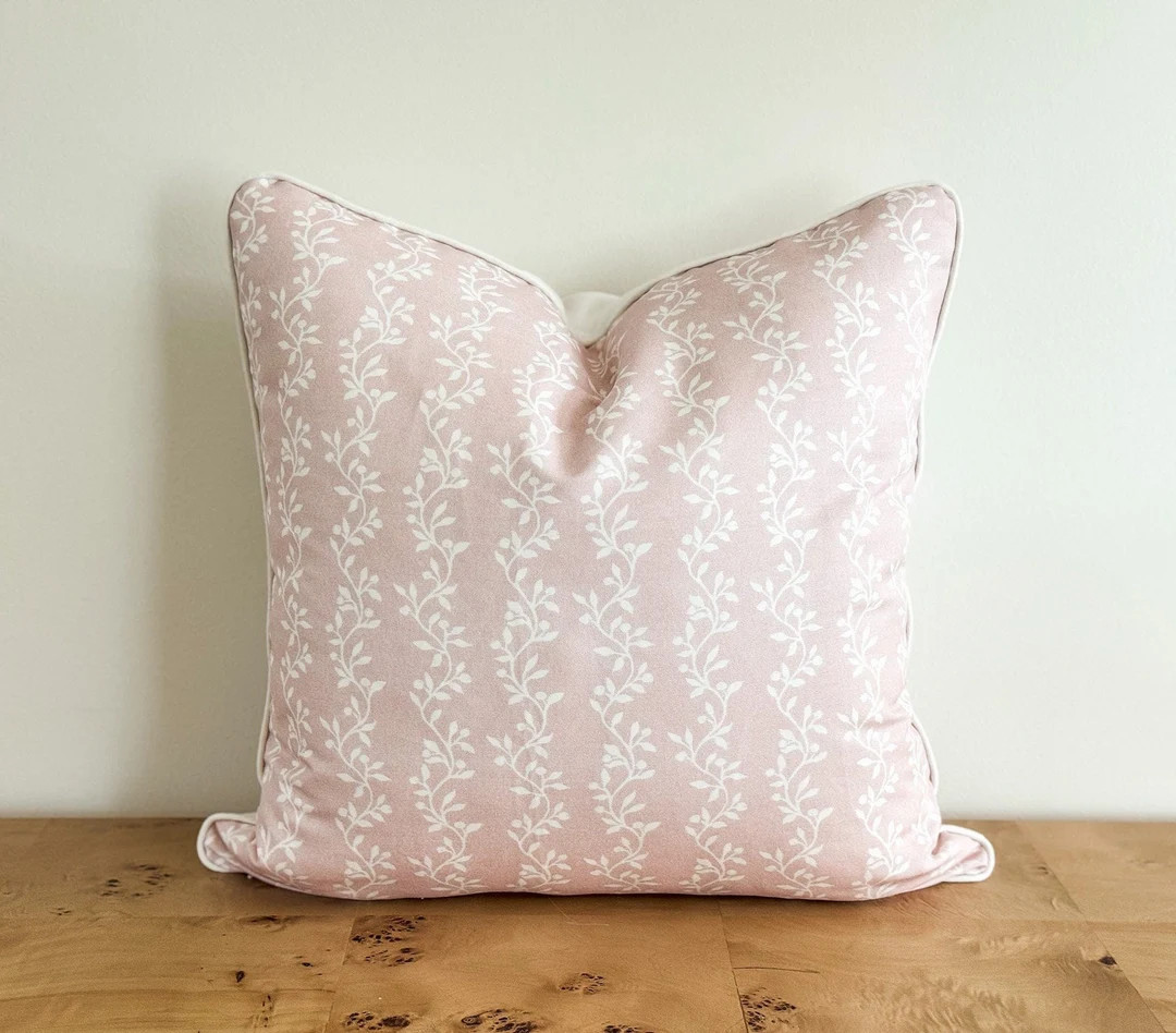Danika Herrick Jori Blush Pillow Cover, Floral Pillow, Pink Pillow, Decorative Pillow, Throw Pill... | Etsy (US)