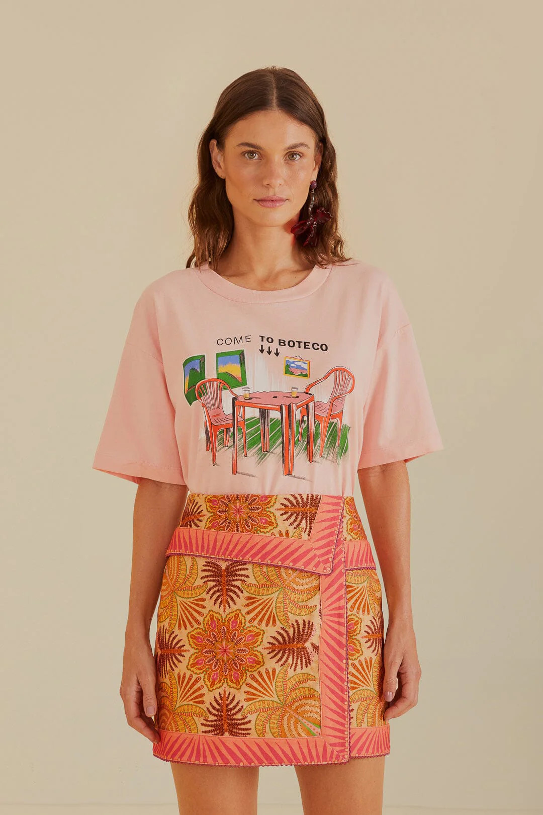 Sand Palm Scarf Skirt | FarmRio (US)