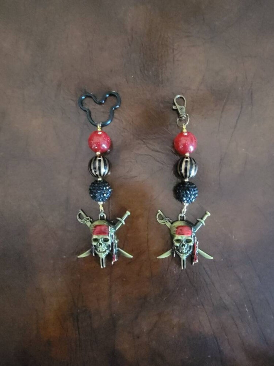 Pirates of the Caribbean Inspired Chunky Bubblegum Bead Key Chain / Backpack or Purse Charm/ Jack... | Etsy (US)