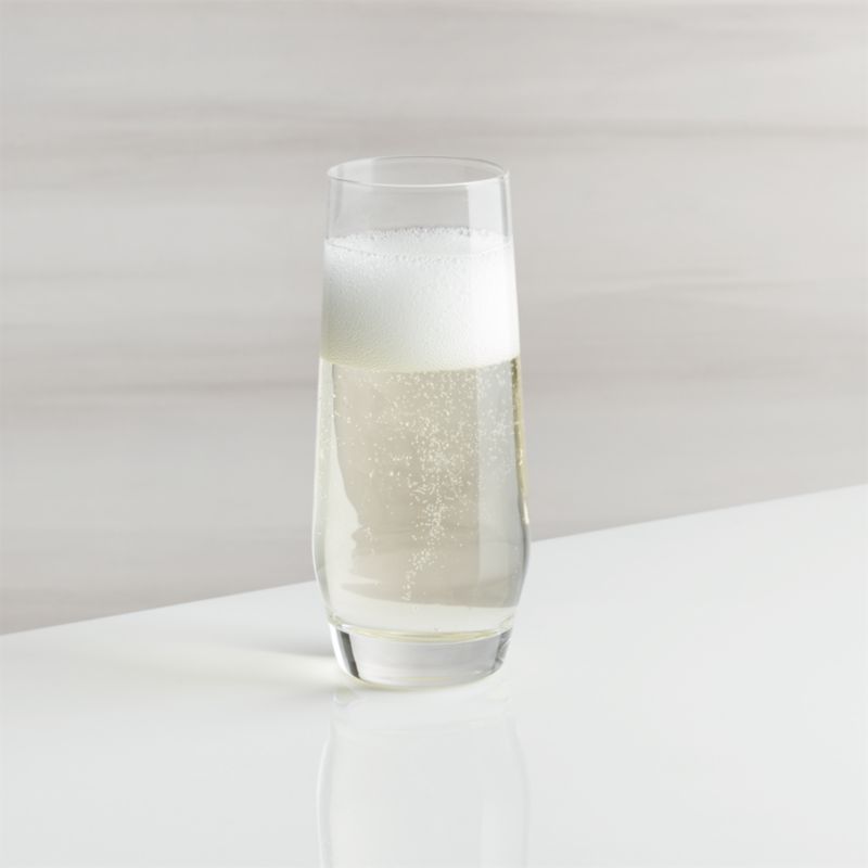 Tour Stemless Champagne Glass + Reviews | Crate and Barrel | Crate & Barrel