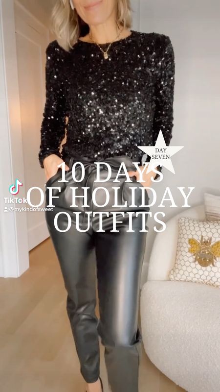 10 Days of Holiday Outfits | D A Y seven ✨ This one is perfect for NYE, too 🪩 Also - does anyone else think of Ross every time you see leather pants?? Just me?? 😬 #leatherpants #rossgeller #rossgelleredit #rossandhisleatherpants #thatwasalreadyahashtag

#LTKHoliday #LTKstyletip #LTKSeasonal