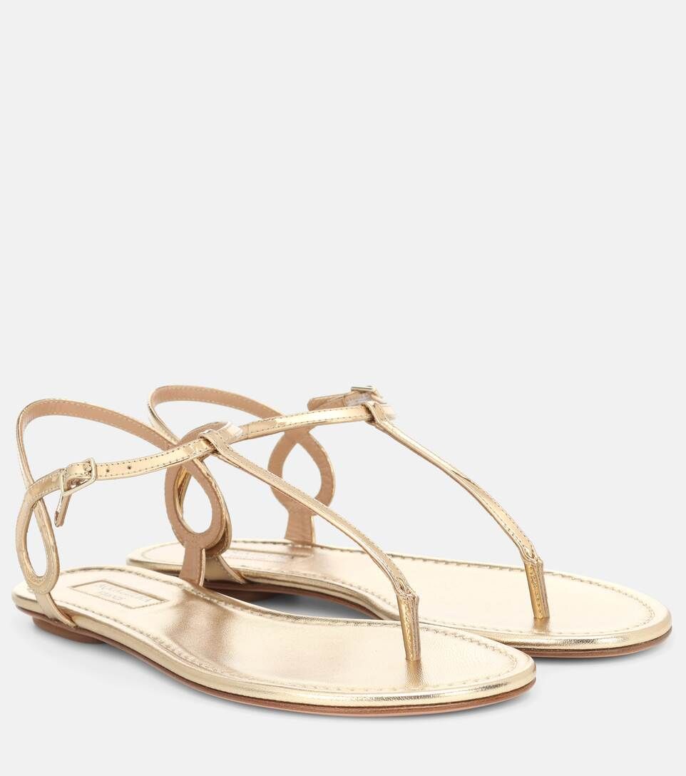 Almost Bare metallic leather sandals | Mytheresa (US/CA)