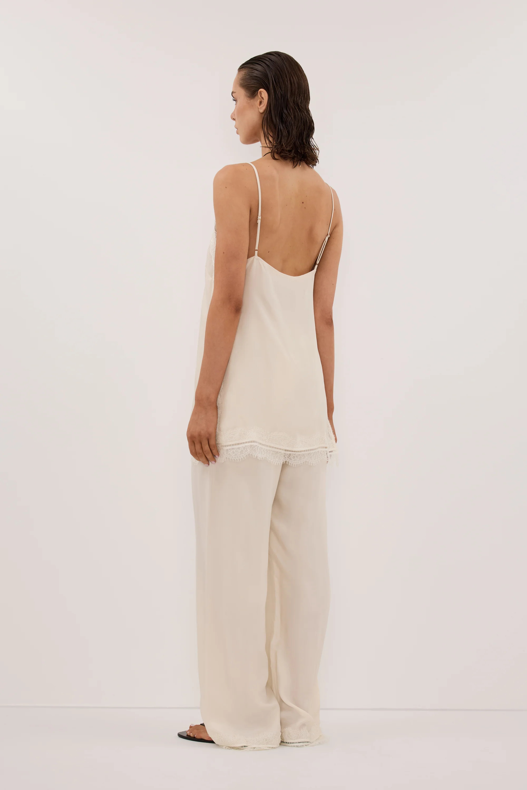 ANDREA SANDSTONE CUPRO LACE PANT | DISSH