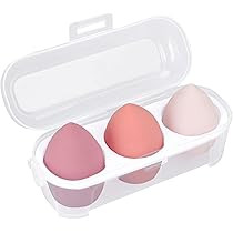 Makeup Sponge Case Blender Beauty Foundation Holder Blending Sponge Egg Set Makeup Sponge Wet And Dr | Amazon (US)