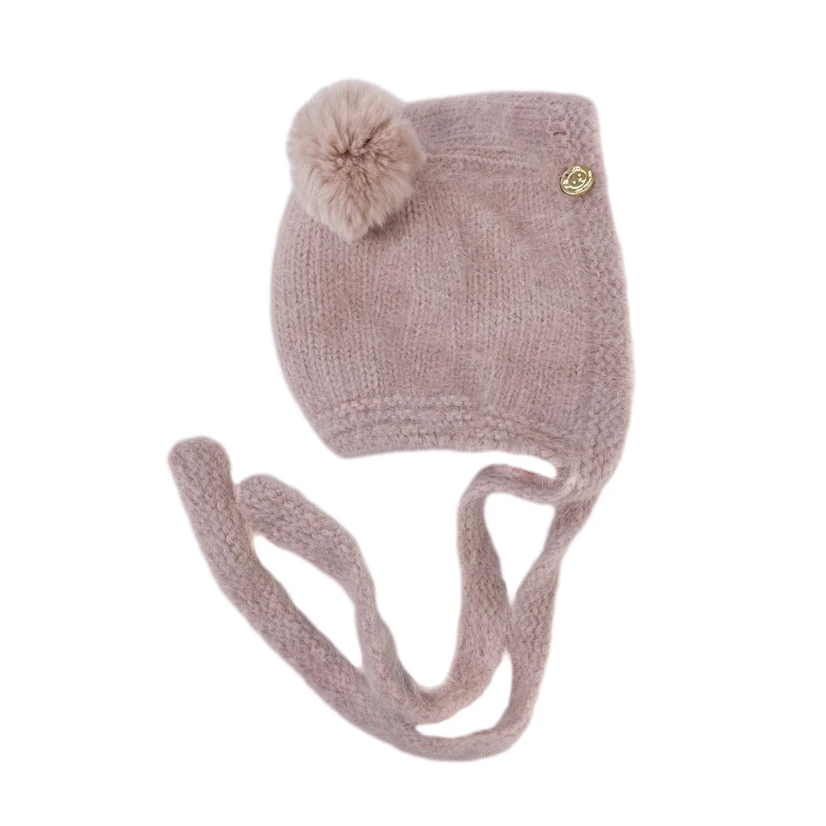 Dusty Pink Cashmere Teddy Hat | petite maison kids