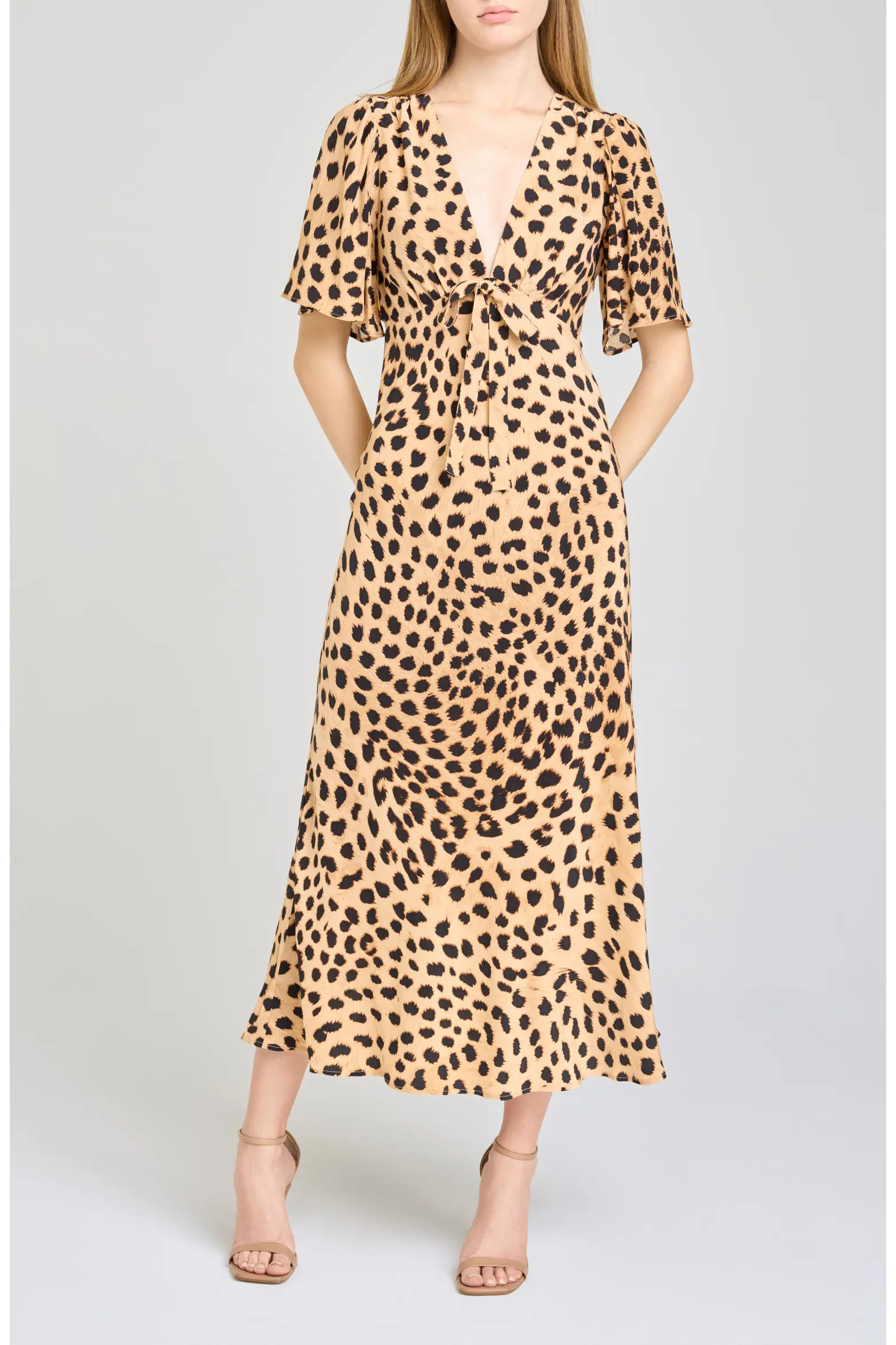 WAYF Jules Cheetah Print Midi Dress (Women) | Nordstrom | Nordstrom