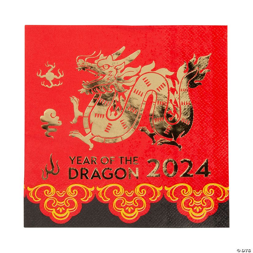 Lunar New Year of the Dragon Luncheon Napkins - 16 Ct. | Oriental Trading Company